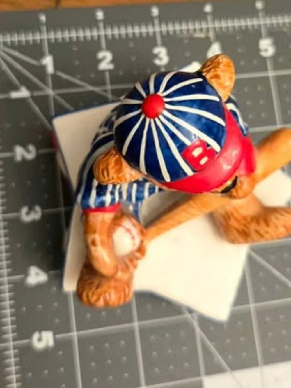 Vintage 1994 Schmid Baseball Teddy Bear Music Box – 